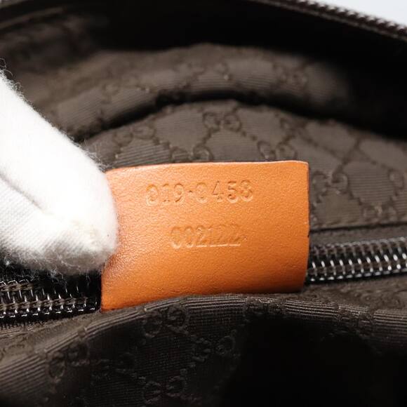 GUCCI Tote Bag Canvas Khaki Silver - Picture 13 of 13